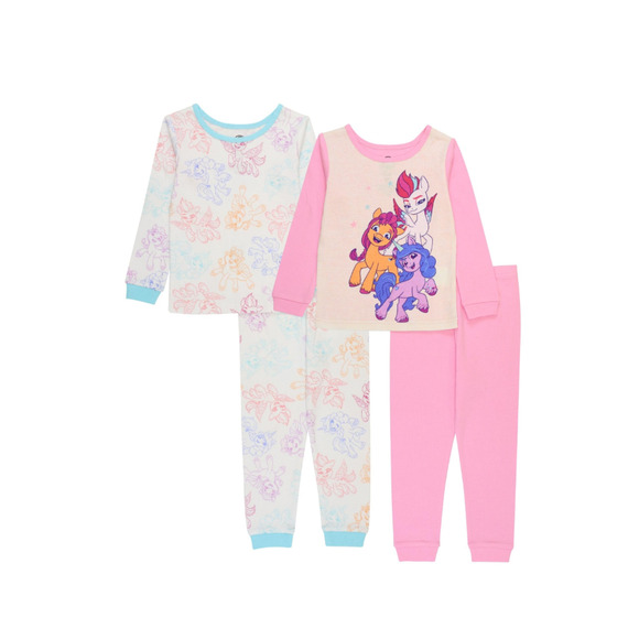 My Little Pony Toddler Girls Pajama Set 4 Piece Multi Size 2T - Picture 1 of 1